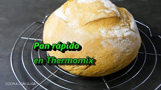 ⚡ PAN CASERO RAPIDO Hacer Pan en Thermomix 🍞⏰⚡ [upl. by Dittman]