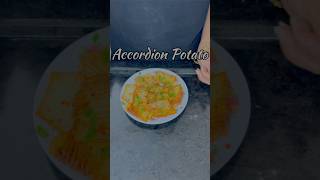 Accordion Potato  Indian Twist ASMR  shortsfeed art accordion food shorts cooking bayashi [upl. by Pearman]