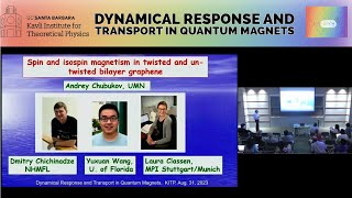 Spin and isospin magnetism in twisted amp untwisted bilayer graphene ▸ Andrey Chubukov Minnesota [upl. by Ednutey678]