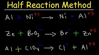 Half Reaction Method Balancing Redox Reactions In Basic amp Acidic Solution Chemistry [upl. by Ari525]