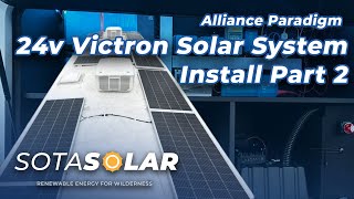 Alliance Paradigm Victron Solar system install Part 2 2000w solar 800ah battery [upl. by Acebber27]