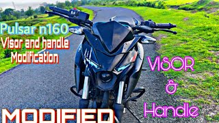 Pulsar n160 visor and handle modified trending riding modified [upl. by Dolorita]