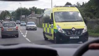 RARE Ambulance Scotland Renault Master Transporting Patient [upl. by Aynekat]