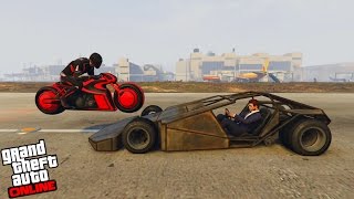 GTA V  Online  RAMP BUGGY VS MOTO DO TRON VOEI LONGE DEMAIS [upl. by Allbee]