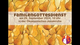 Familiengottesdienst zu Erntedank am 2992024 aus der Ökumenischen Jonakirche [upl. by Svensen]