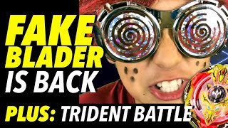 New Beyblade Battle  FAKE BLADER IS BACK amp Trident Unboxing [upl. by Viens]