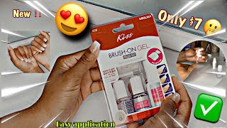 NEW KISS BRUSHON GEL NAIL KIT  how to  beginner friendly  I LOVE IT 😍 [upl. by Chemar]