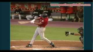 Lance Berkman Slow Motion Baseball Swing  Hitting Mechanics Instruction St Louis Cardinals [upl. by Irotal]