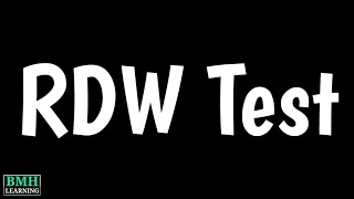 RDW Test  Red Cell Distribution Width Test  RBC Indices  RDW And MCV Comparison [upl. by Inoy287]