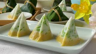 Cendol Jelly Dumplings Agaragar Jelly Zongzi  Dragon Boat Festival Jelly Dumplings 珍多果冻粽子 端午节 [upl. by Kalam]