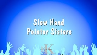 Slow Hand  Pointer Sisters Karaoke Version [upl. by Anelram35]