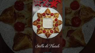 Antipasto Natalizio perfetto Stella di Natale di pasta sfoglia shorts [upl. by Zetnas]