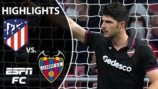 Down goes Atletico Madrid Bottom club Levante upsets the LaLiga champ  LaLiga Highlights  ESPN FC [upl. by Leak]