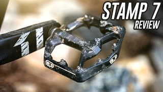 Crank Brothers Stamp 7 Flat Pedal Review  How much grip do these mountain biking pedals have [upl. by Allecsirp]