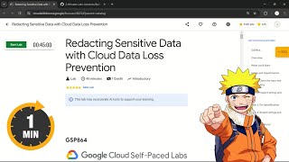 Redacting Sensitive Data with Cloud Data Loss Prevention  qwiklabs  GSP864 [upl. by Ripleigh]