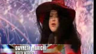 Britains got talent 2009 Ep 1 Gwyneth Marichi The witch [upl. by Yenettirb367]