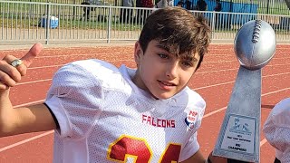 Austin Niglio  2021 Pop Warner Football  WCC Champions  Season Highlight Reel [upl. by Cl528]