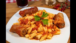 Ricetta cavatelli con ragù tipico del Cilento  Dieta Mediterranea [upl. by Etra]