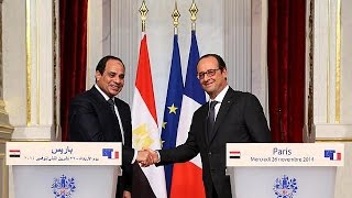 Dopo Roma il presidente egiziano alSisi a Parigi [upl. by Hairaza263]