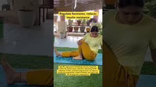 Yoga Poses For Ovarian Cyst PCOD PCOS shorts yoga viral [upl. by Budwig]