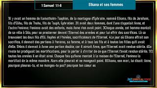 Elkana et ses femmes  Verset du Jour  Octobre Mercredi 232024  1 Samuel 118 Audio [upl. by Zakarias122]