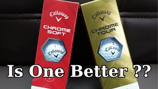 Callaway Chrome Soft  Chrome Tour golf ball Review [upl. by Denni386]