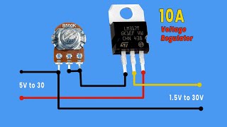 Voltage Regulator LM317T  Adjustable Voltage Regulator 10A [upl. by Obbard134]