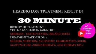 Hearing Loss Treatment Result in 30 minute  Srigiri Ayurvedic Hospital [upl. by Seema807]