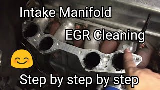 intake manifold and EGR cleaning DIY [upl. by Odlonra]