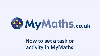 How to set a task or activity in MyMaths [upl. by Eile]