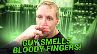 Guy Smells Bloody Fingers In Walmart [upl. by Davine]