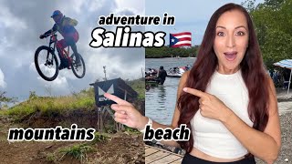 Mountain views bike park beach and more… town of Salinas Puerto Rico [upl. by Nauqet831]