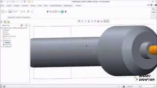 Spindle of a Screw Jack modelling using CreoProE  Smart Drafter [upl. by Kannry3]