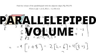 Volume of a Parallelepiped [upl. by Notneuq]