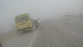 MISSED an Accident during Smog on Yamuna Exressway to Delhi [upl. by Tabber]