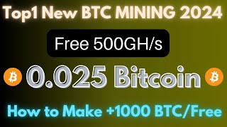 Free Bitcoin Mining Website 2024  Free Cloud Mining Website Earn Free 20 Daily Without Investment [upl. by Gimpel]