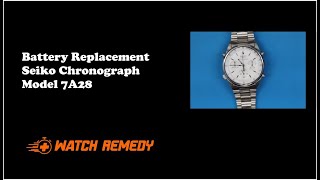 Seiko Chronograph 7A28 Battery Replacement  Watch Remedy [upl. by Etyak]