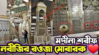 নবীজির রওজা শরীফ  নবীজির রওজা মোবারক  Reazul Jannah  Nabijis Rawza Mubarak  masjid nabawi [upl. by Resee]