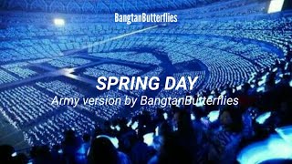 BTS  Spring dayArmys version [upl. by Jangro352]