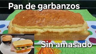 🍞 PAN DE HARINA DE GARBANZOS SIN AMASAR  Pan proteico Fácil Rico y Saludable [upl. by Addi]