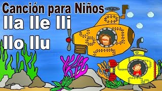 Canción lla lle lli llo llu  El Mono Sílabo  Videos Infantiles  Educación para Niños [upl. by Cappella604]