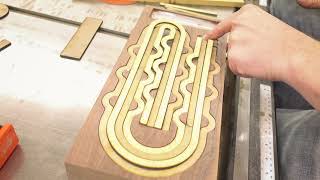 CNC Wood Inlayed Cribbage Board  Part 2  Inlaying Veneer [upl. by Curson]