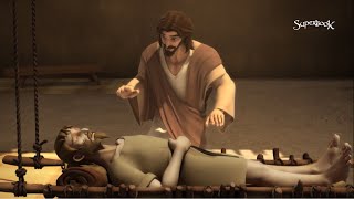 Superbook  Miracles of Jesus Official Clip  Jesus Heals a Paralytic Man [upl. by Aielam868]