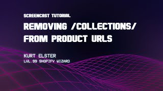 Shopify Tutorial Removing collections name from product URLs [upl. by Gerik300]