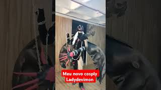 Meu novo cosply ladydevimon roupa feita por mim asas feita por mim [upl. by Noemad]