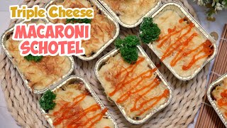 BAKED MACARONI SCHOTEL  Triple Cheese Macaroni Schotel [upl. by Lisabeth450]