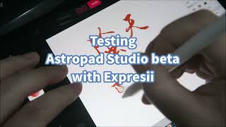 Testing Astropad Studio Beta Project Blue for Windows with Expresii paint app [upl. by Lladnew]