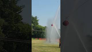 Fire Department Water Barrel fights  Celebrate Waupun 2023 [upl. by Llehcor]