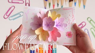 Pop Up Flower Card Tutorial  Handmade Greeting Card  Handmade Birthday Card [upl. by Sivram]