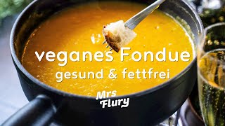 Veganes Fondue Rezept  gesund und fettfrei kochen [upl. by Fauver]